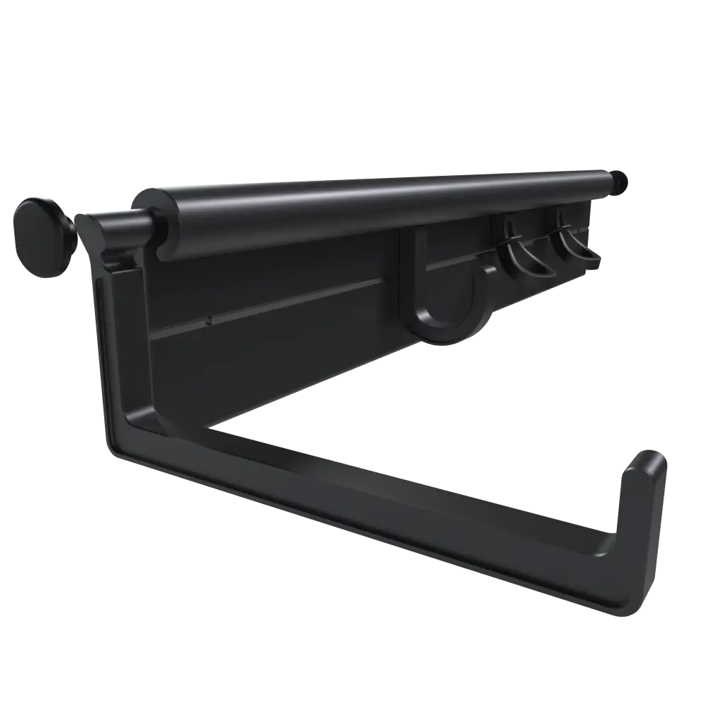 18-Inch Wall-Mounted Storage System with Adjustable Hooks – Heavy-Duty Organizer for Tools, Brooms, Mops, and More – Ideal for Garages, Kitchens, Closets, and Sheds