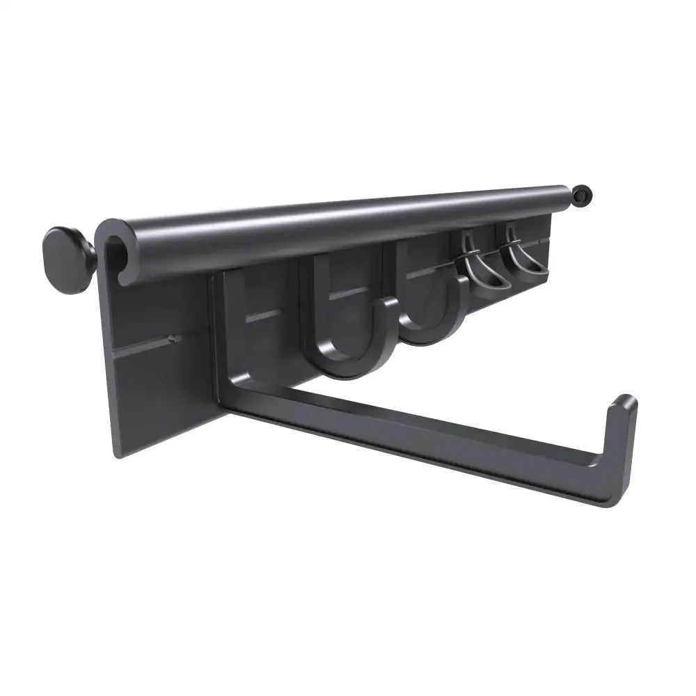 18-Inch Wall-Mounted Storage System with Adjustable Hooks – Heavy-Duty Organizer for Tools, Brooms, Mops, and More – Ideal for Garages, Kitchens, Closets, and Sheds